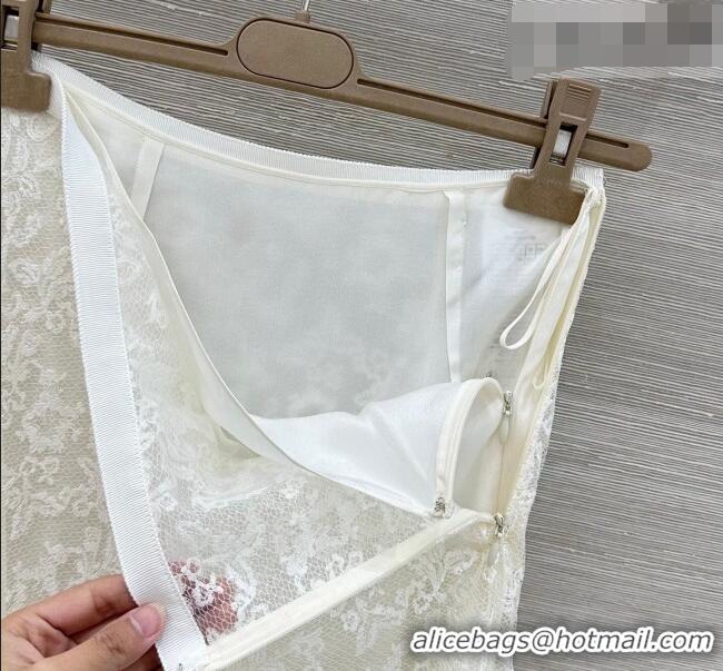 Buy Cheap Dior Lace Mesh Skirt DR032540 White 2026