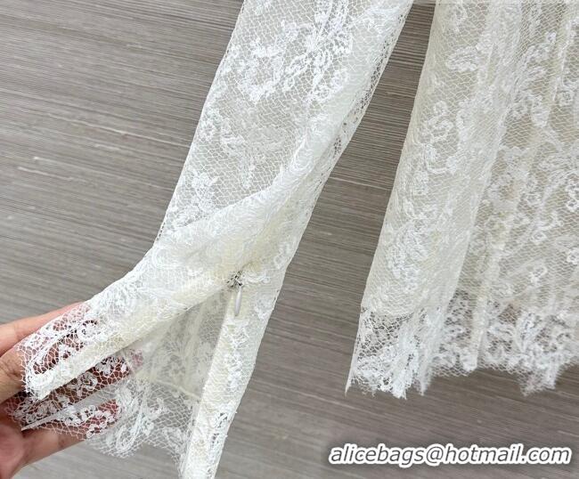 New Inexpensive Dior Lace Mesh Shirt DR032540 White 2026
