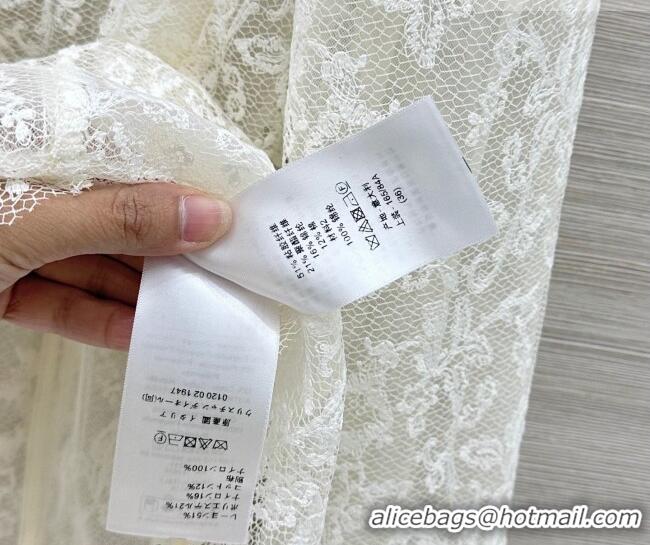 New Inexpensive Dior Lace Mesh Shirt DR032540 White 2026