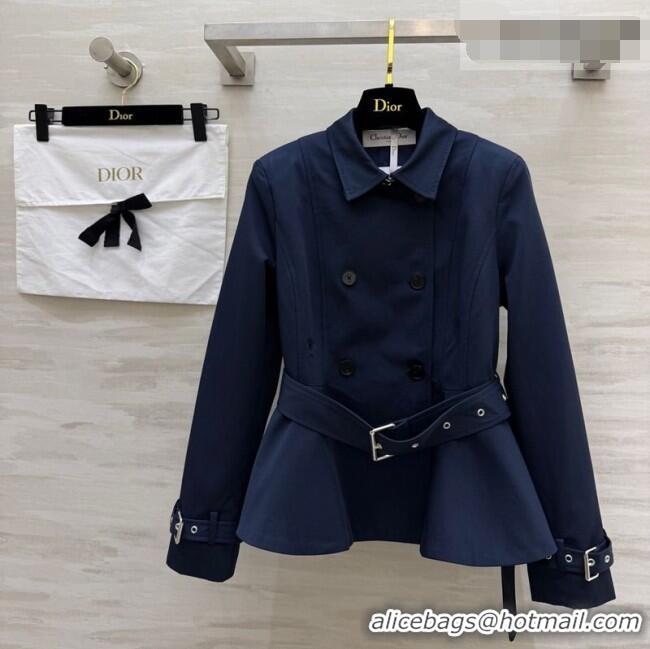 Good Product Inexpensive Dior Short Coat DR032544 Blue 2026