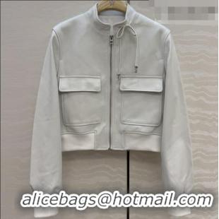 Traditional Discount Dior Lambskin Jacket D041008 White 2026