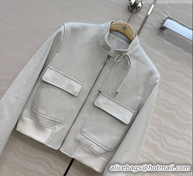 Traditional Discount Dior Lambskin Jacket D041008 White 2026