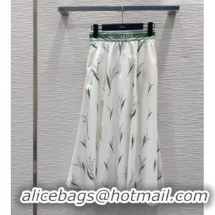 Original Cheap Dior Skirt D041014 White/Green 2026