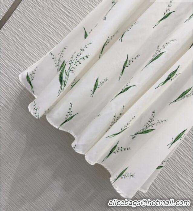 Original Cheap Dior Skirt D041014 White/Green 2026