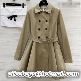 Buy Fashion Discount Dior Trench Coat Dress P041018 Khaki 2026