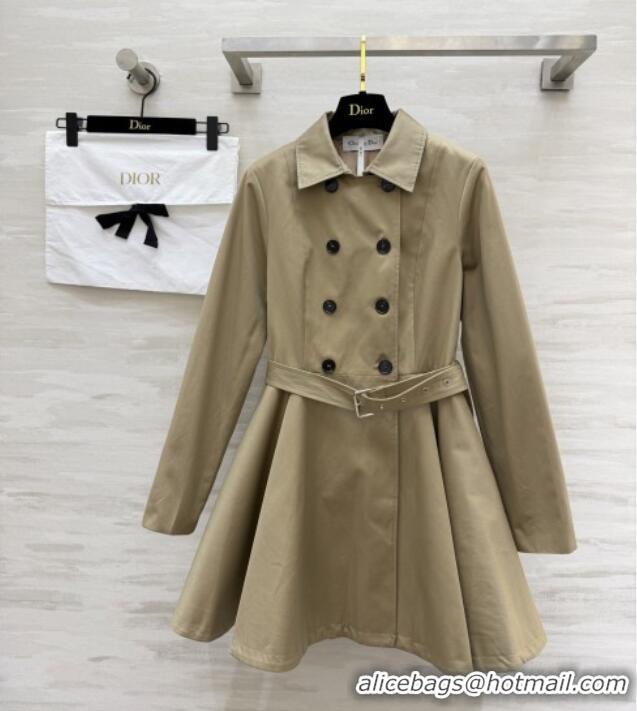 Buy Fashion Discount Dior Trench Coat Dress P041018 Khaki 2026