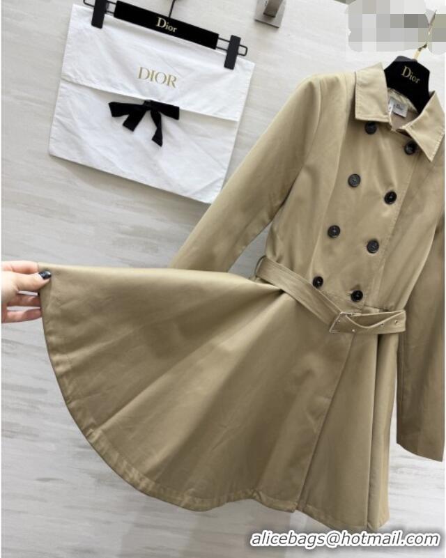 Buy Fashion Discount Dior Trench Coat Dress P041018 Khaki 2026