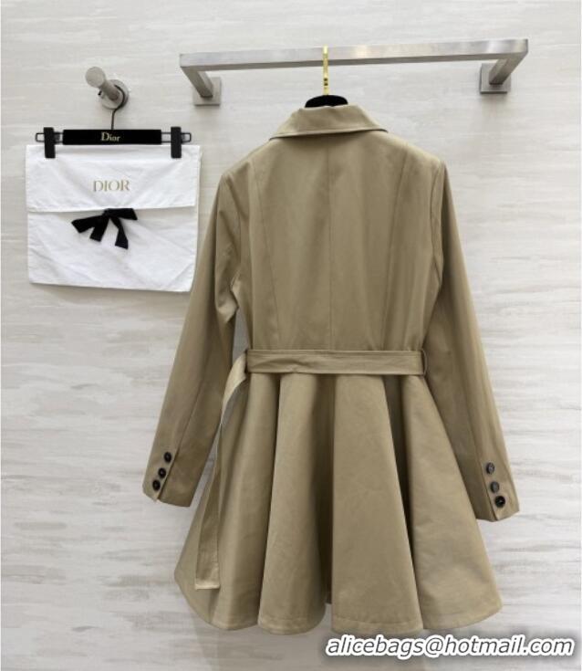 Buy Fashion Discount Dior Trench Coat Dress P041018 Khaki 2026