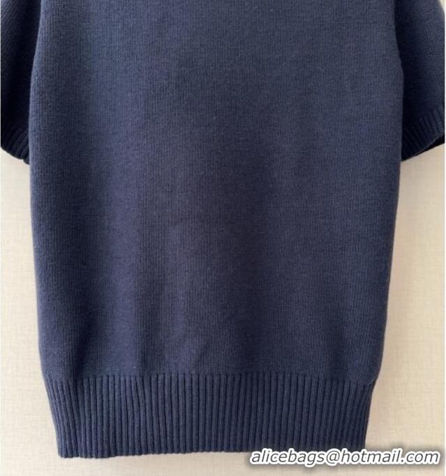Buy Discount Dior Short-Sleeved Sweater D041112 Blue 2026