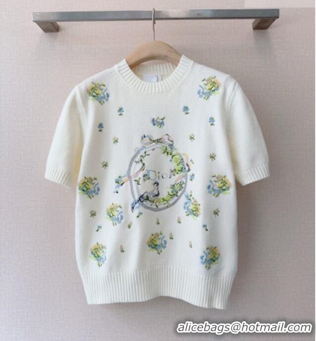 Unique Grade Dior Short-Sleeved Sweater D041113 White 2026