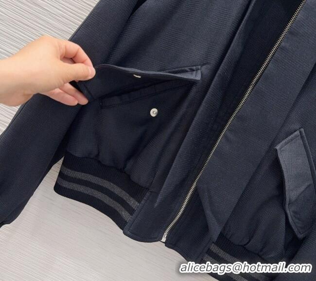 Unique Style Dior Jacket with Ascot-Effect Tied Collar D041409 Black 2026