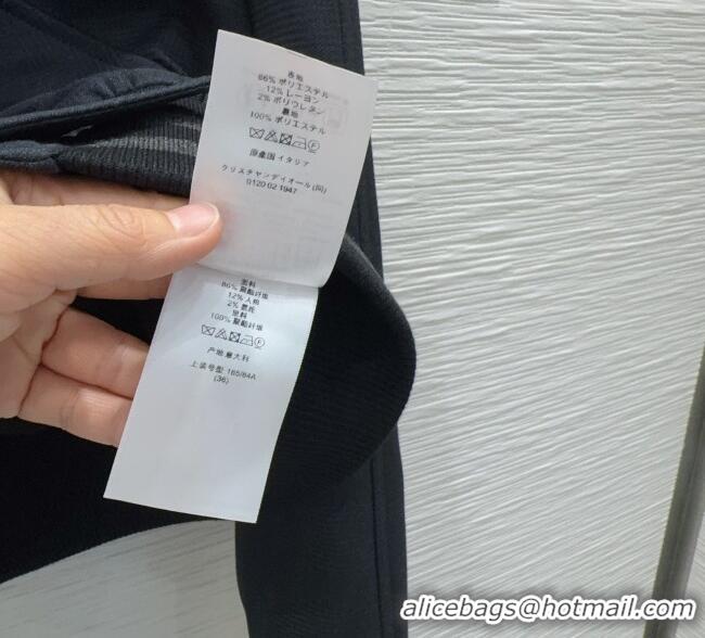 Unique Style Dior Jacket with Ascot-Effect Tied Collar D041409 Black 2026