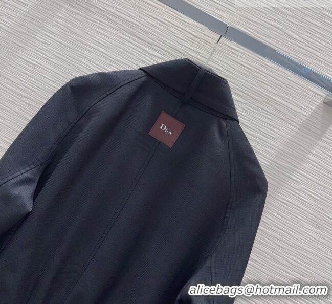Unique Style Dior Jacket with Ascot-Effect Tied Collar D041409 Black 2026
