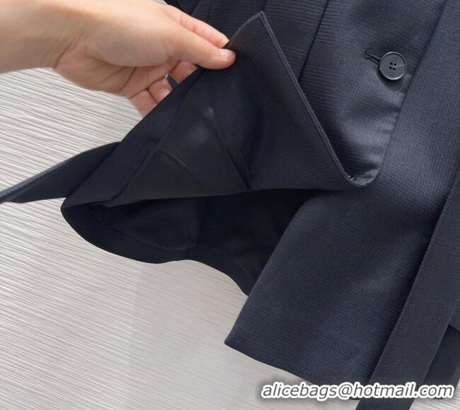 Low Price Dior Top with Ascot-Effect Tied Collar D041410 Black 2026