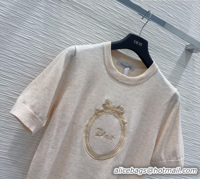 Unique Discount Dior Wool Short-sleeved Sweater D041416 Beige 2026