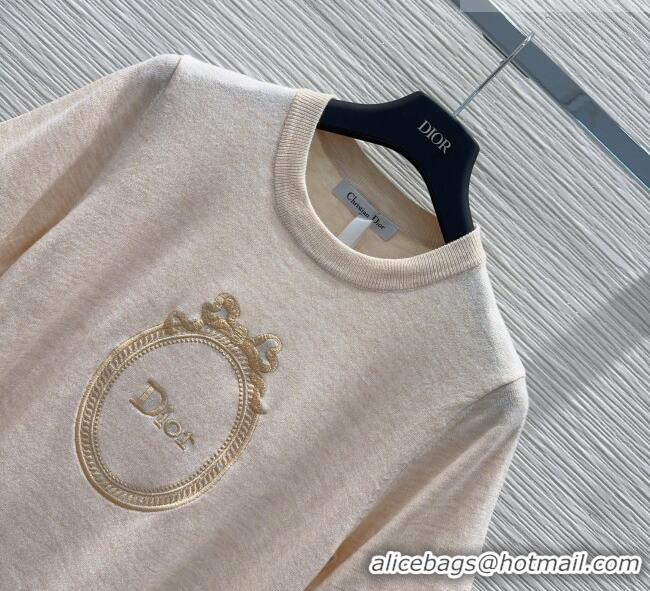 Unique Discount Dior Wool Short-sleeved Sweater D041416 Beige 2026