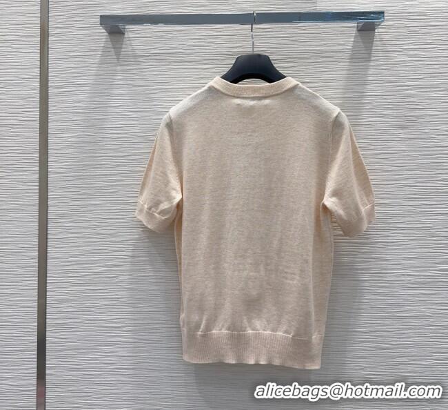 Unique Discount Dior Wool Short-sleeved Sweater D041416 Beige 2026