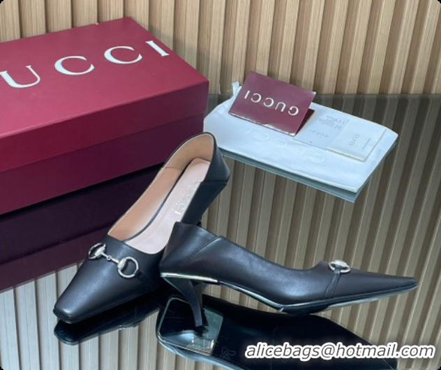Perfect Gucci Vittoria Pumps 5.5cm in Nappa Leather with Horsebit Black 2026 862776