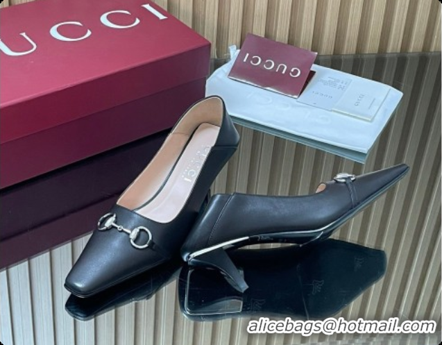 Perfect Gucci Vittoria Pumps 5.5cm in Nappa Leather with Horsebit Black 2026 862776