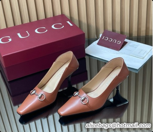 Best Product Gucci Vittoria Pumps 5.5cm in Nappa Leather with Horsebit Brown 2026 862776