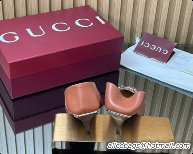 Best Product Gucci Vittoria Pumps 5.5cm in Nappa Leather with Horsebit Brown 2026 862776