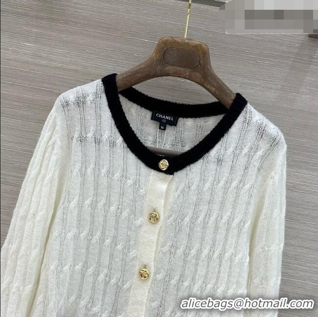 Hot Sale Design Chanel Wool Cardigan CH081121 White 2026