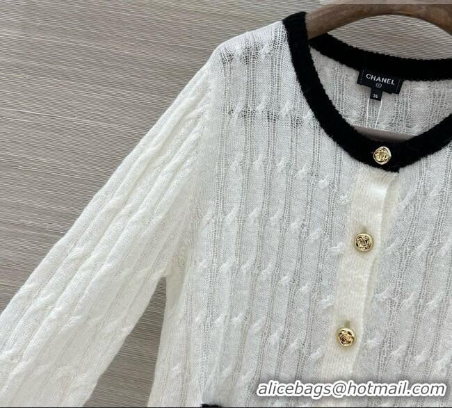 Hot Sale Design Chanel Wool Cardigan CH081121 White 2026