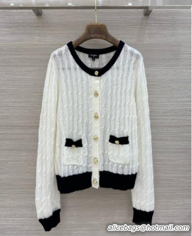 Hot Sale Design Chanel Wool Cardigan CH081121 White 2026
