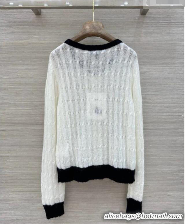Hot Sale Design Chanel Wool Cardigan CH081121 White 2026