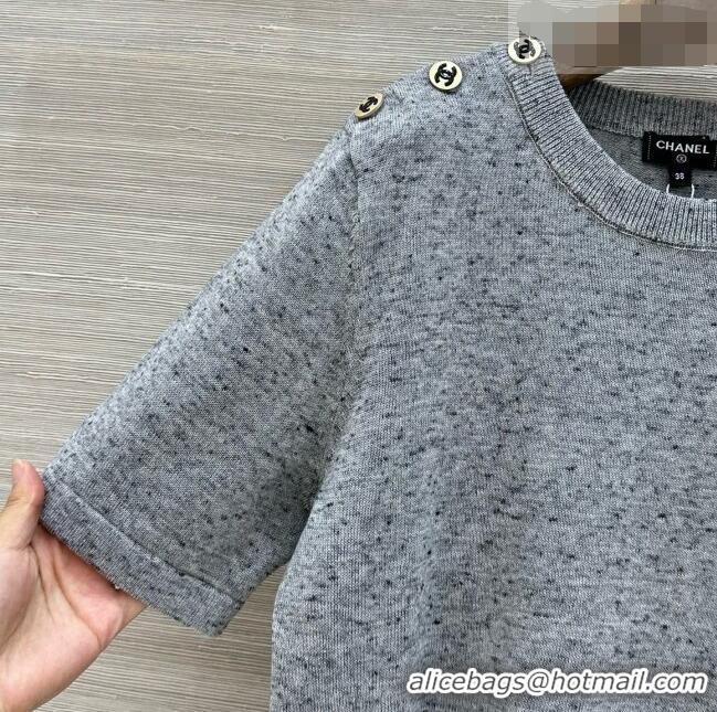 Super Quality Chanel Wool T-shirt CH081123 Grey 2026