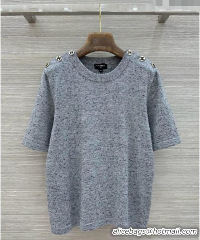 Super Quality Chanel Wool T-shirt CH081123 Grey 2026