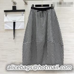 Classic Cheapest Chanel Skirt CH081214 Black/White 2026