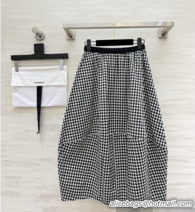Classic Cheapest Chanel Skirt CH081214 Black/White 2026