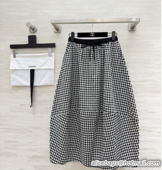 Classic Cheapest Chanel Skirt CH081214 Black/White 2026