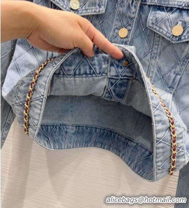 Top Quality Chanel Denim Jacket CH081230 Blue 2026