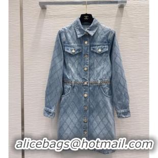 New Fashion Chanel Denim Dress CH081246 Blue 2026