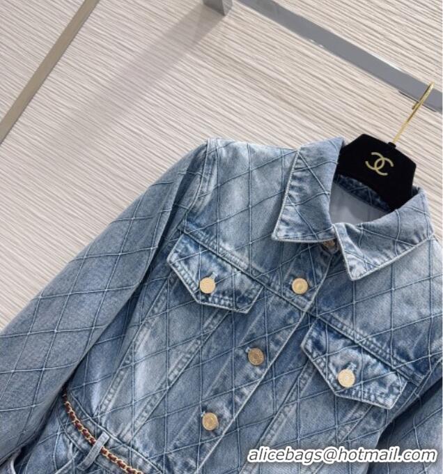 New Fashion Chanel Denim Dress CH081246 Blue 2026