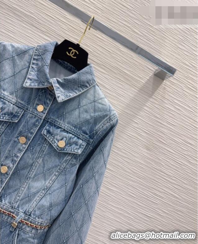 New Fashion Chanel Denim Dress CH081246 Blue 2026