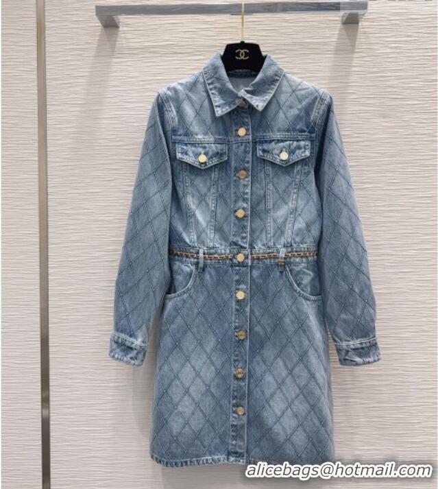 New Fashion Chanel Denim Dress CH081246 Blue 2026