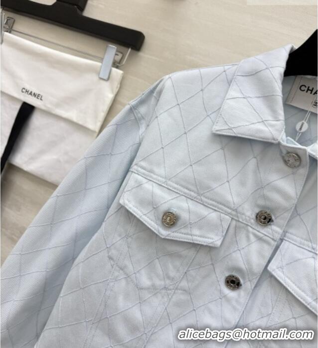Good Quality Chanel Jacket CH081269 Light Blue 2026