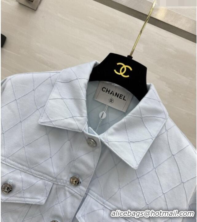 Good Quality Chanel Jacket CH081269 Light Blue 2026