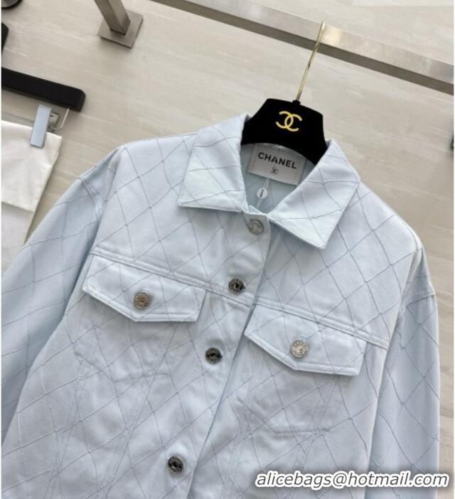 Good Quality Chanel Jacket CH081269 Light Blue 2026