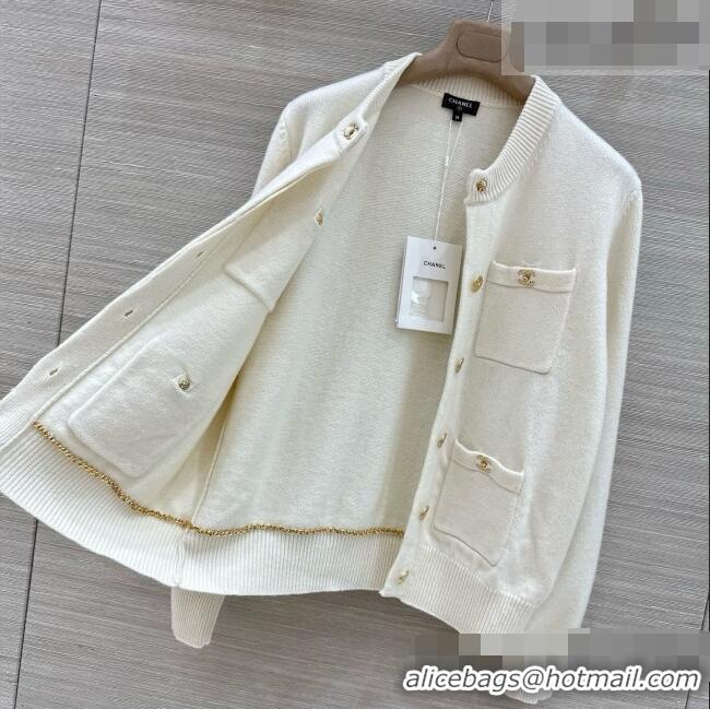 Good Looking Chanel Cashmere Cardigan CH081284 Beige 2026