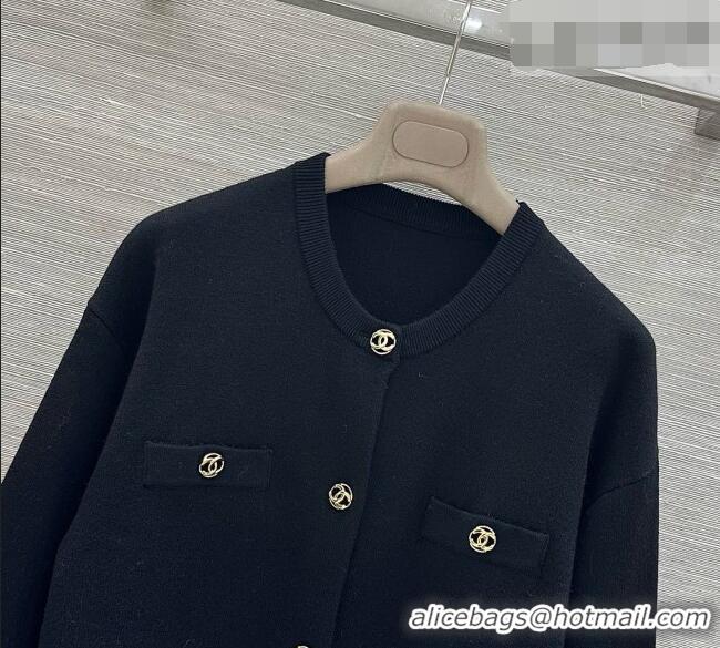 Luxury Cheap Chanel Cashmere Cardigan CH081285 Black 2026