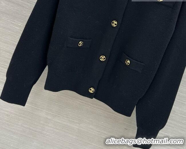 Luxury Cheap Chanel Cashmere Cardigan CH081285 Black 2026