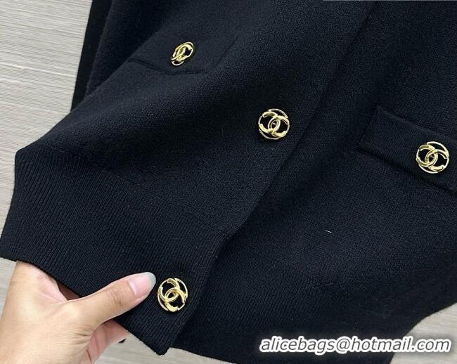 Luxury Cheap Chanel Cashmere Cardigan CH081285 Black 2026