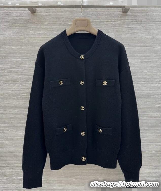 Luxury Cheap Chanel Cashmere Cardigan CH081285 Black 2026