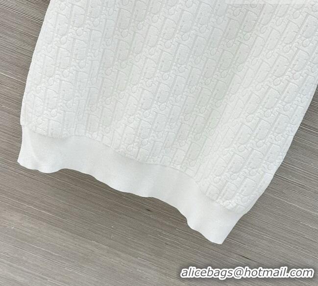 Original Cheap Dior Knit Short-sleeved Sweater D041429 White 2026