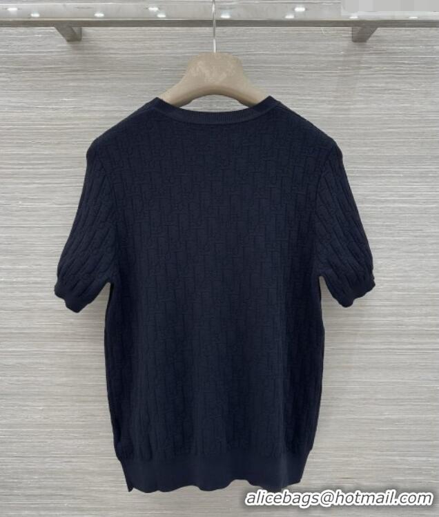 Top Design Dior Knit Short-sleeved Sweater D0414230 Black 2026