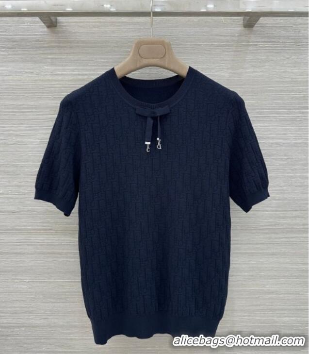 Top Design Dior Knit Short-sleeved Sweater D0414230 Black 2026